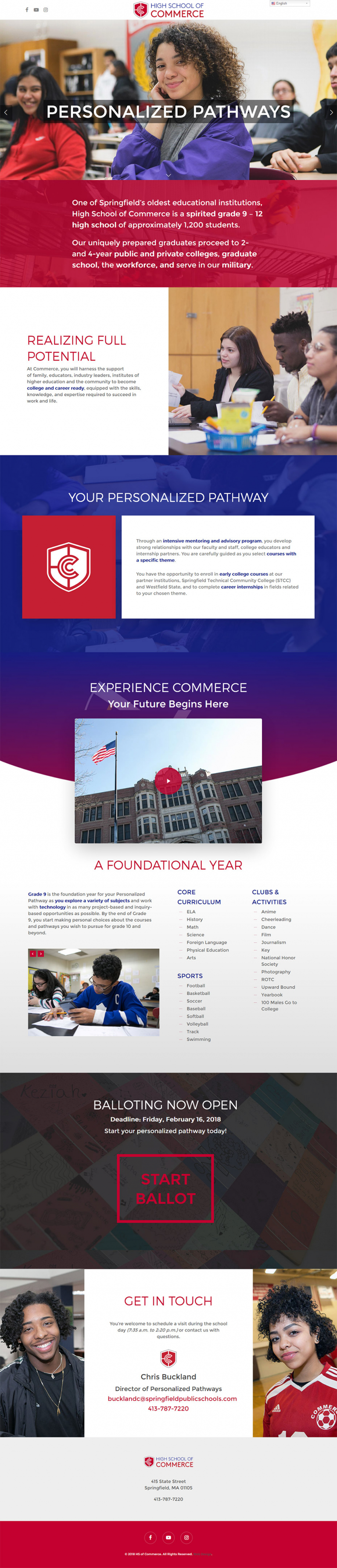 Education Branding, Video & Web Design High School of Commerce