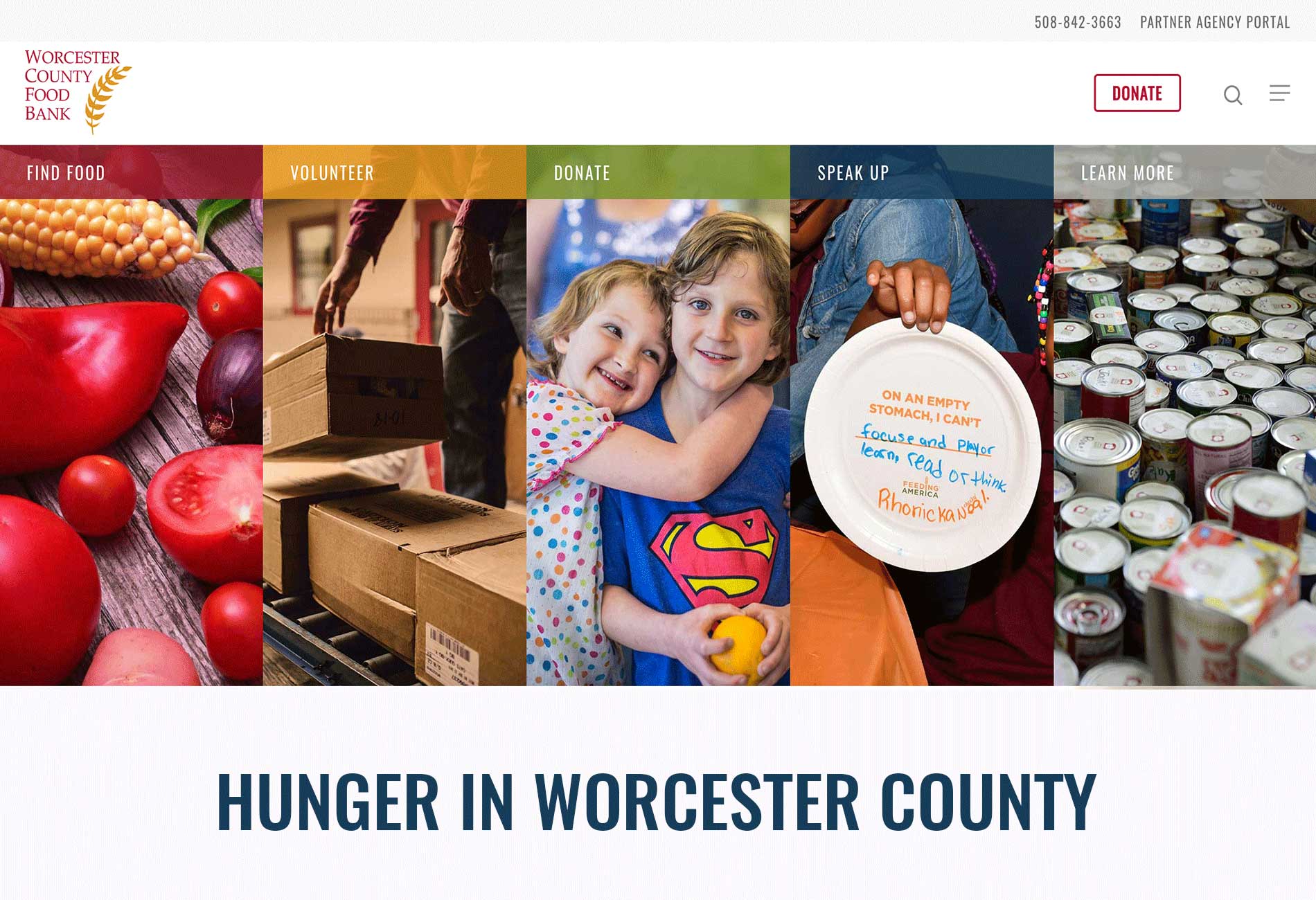 Food Bank Website Design Worcester County Food Bank