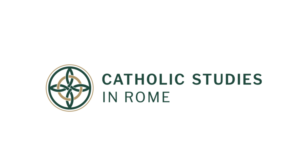 catholic studies in rome study abroad logo design by pagano media