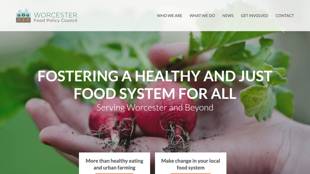 website design worcester food policy council