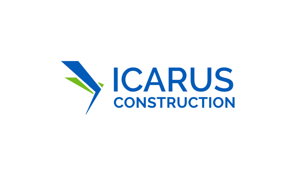 icarus construction logo design by pagano media