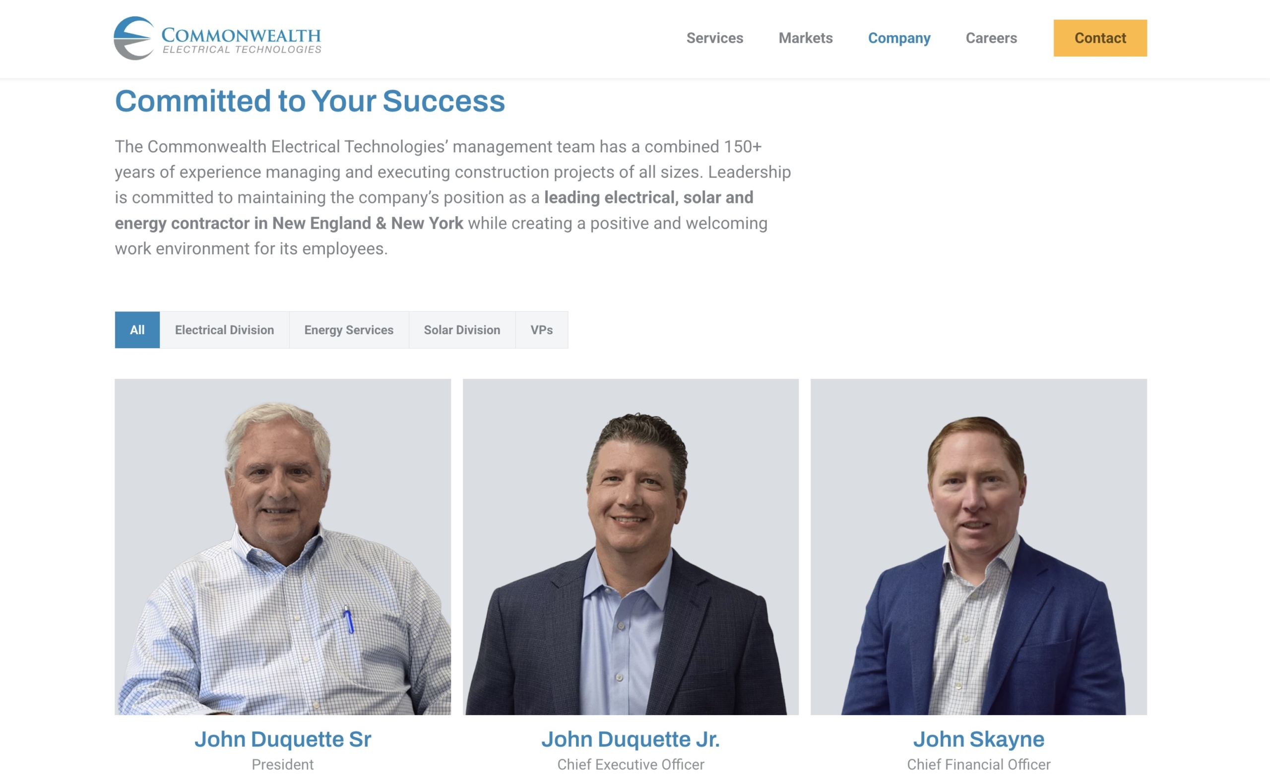 Commonwealth Electrical Team Page